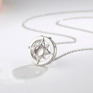 NEW 100 Languages I Love You Compass Necklace